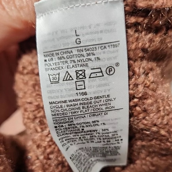 Like New Brown Chunky Knit Old Navy Mock Neck Go-Recycled Sweater Dress Large - Picture 3 of 4